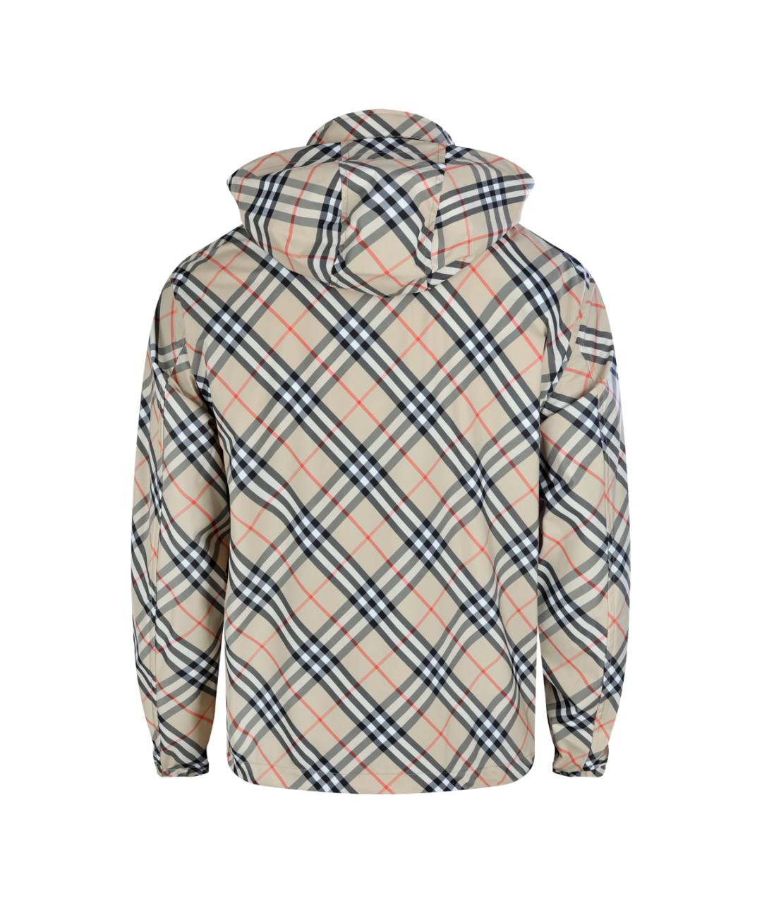 BURBERRY Бежевая полиэстеровая куртка, фото 2