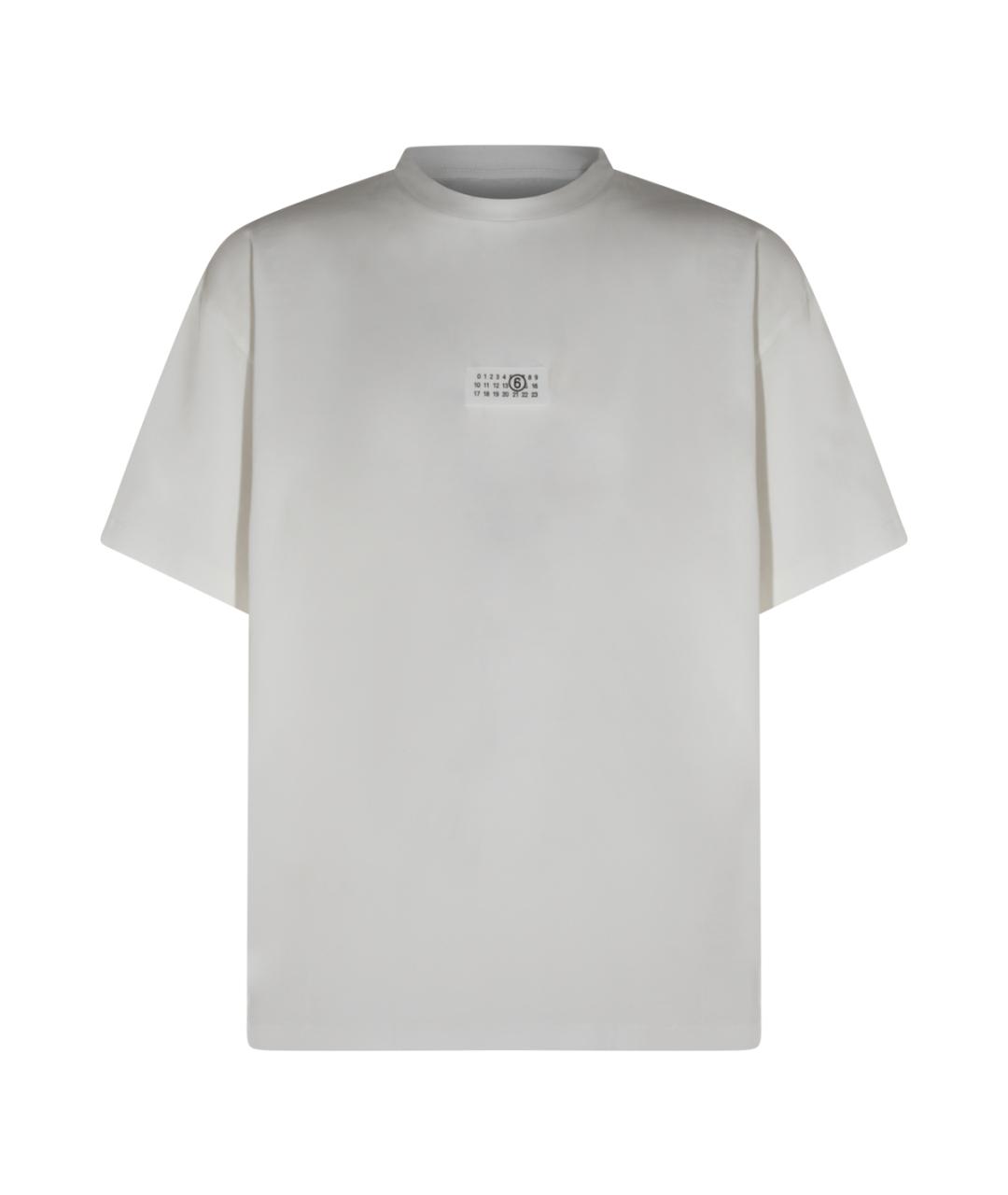 MM6 MAISON MARGIELA Белая хлопковая футболка, фото 1