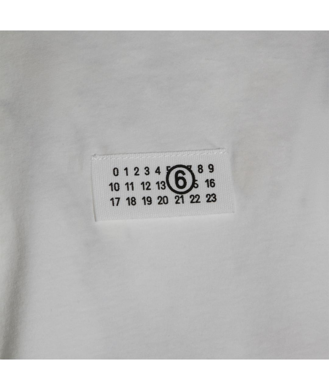 MM6 MAISON MARGIELA Белая хлопковая футболка, фото 3