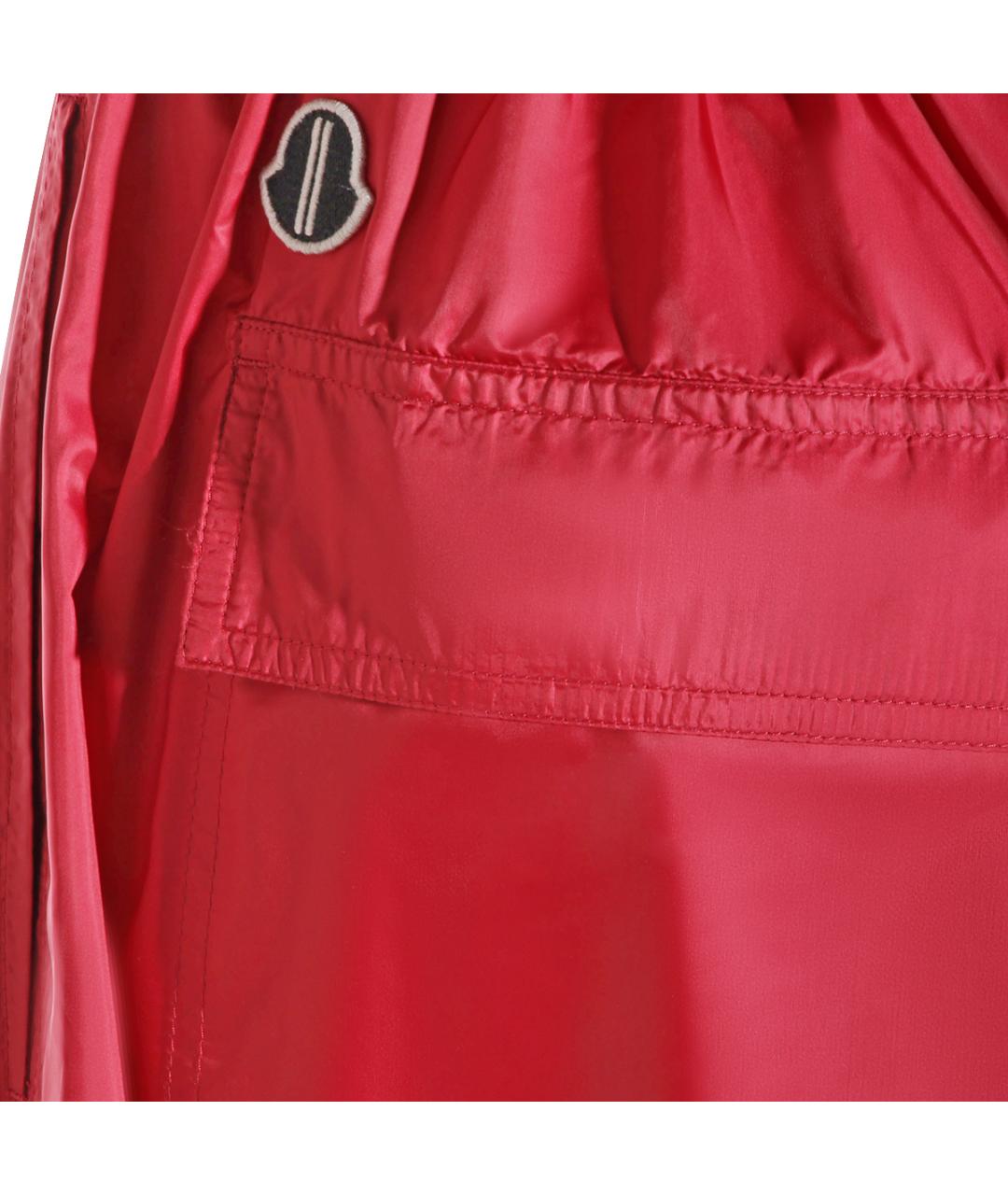 MONCLER Красные полиэстеровые шорты, фото 4