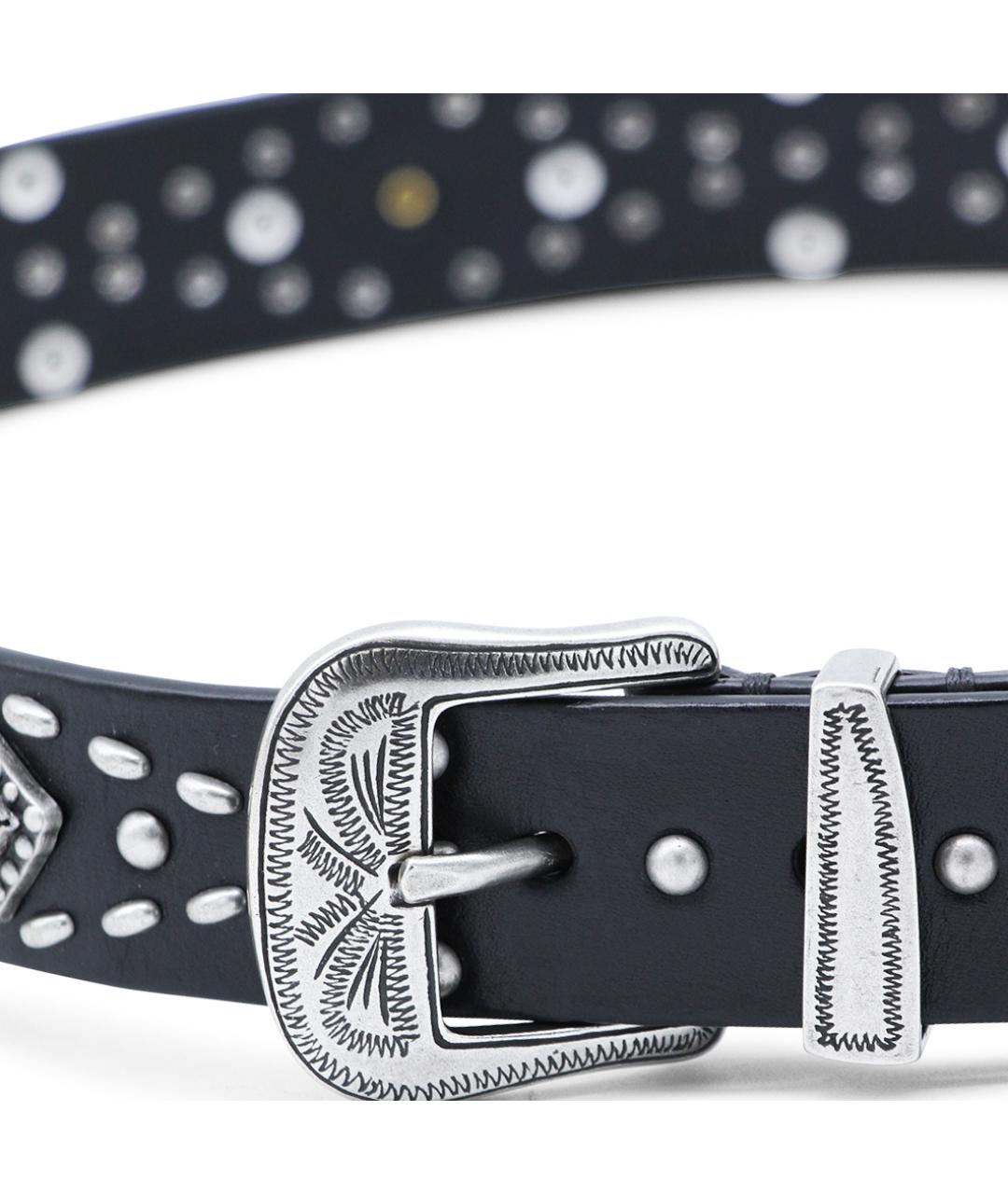 GOLDEN GOOSE DELUXE BRAND Черный кожаный ремень, фото 3