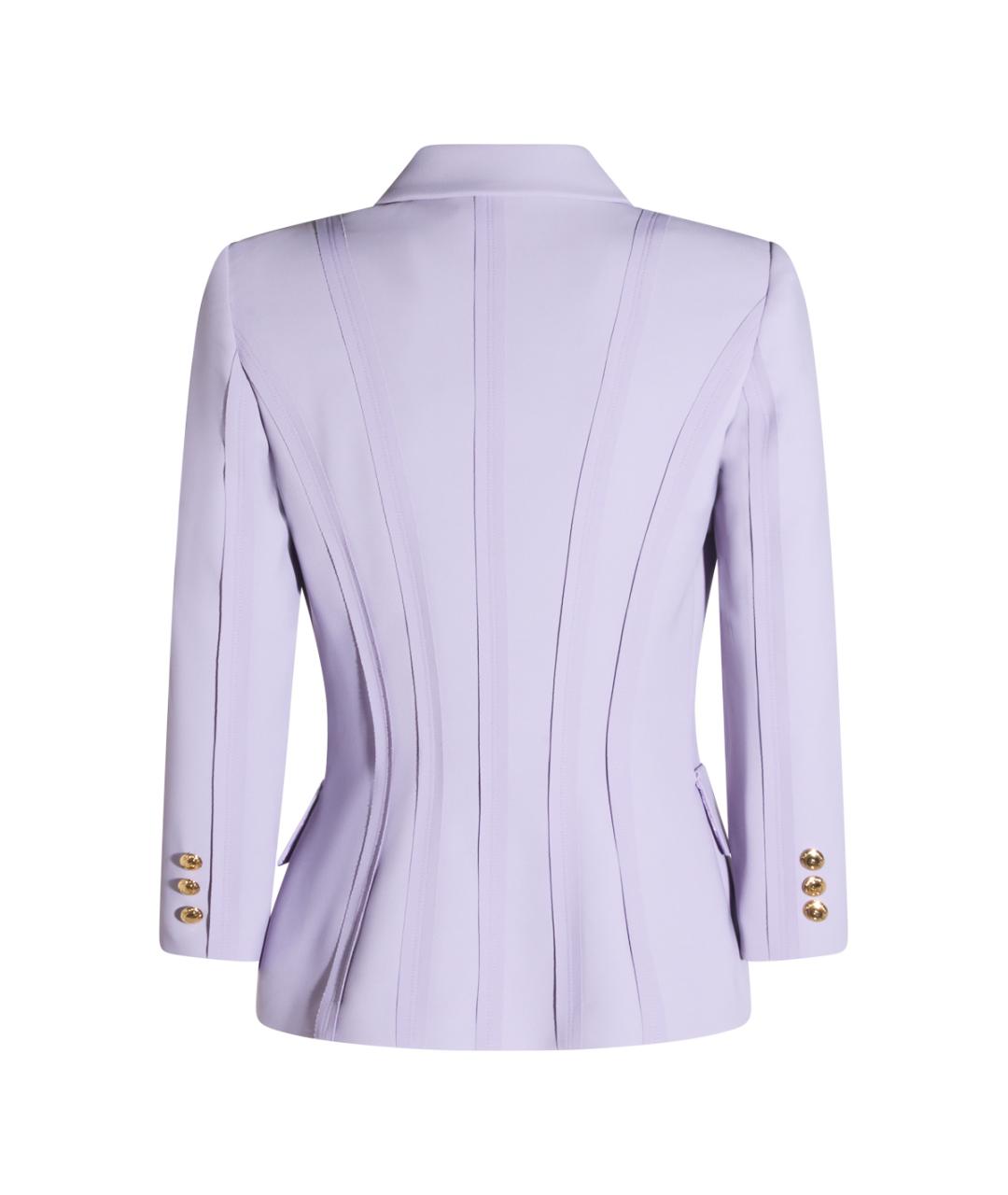 ELISABETTA FRANCHI Фиолетовый жакет/пиджак, фото 2