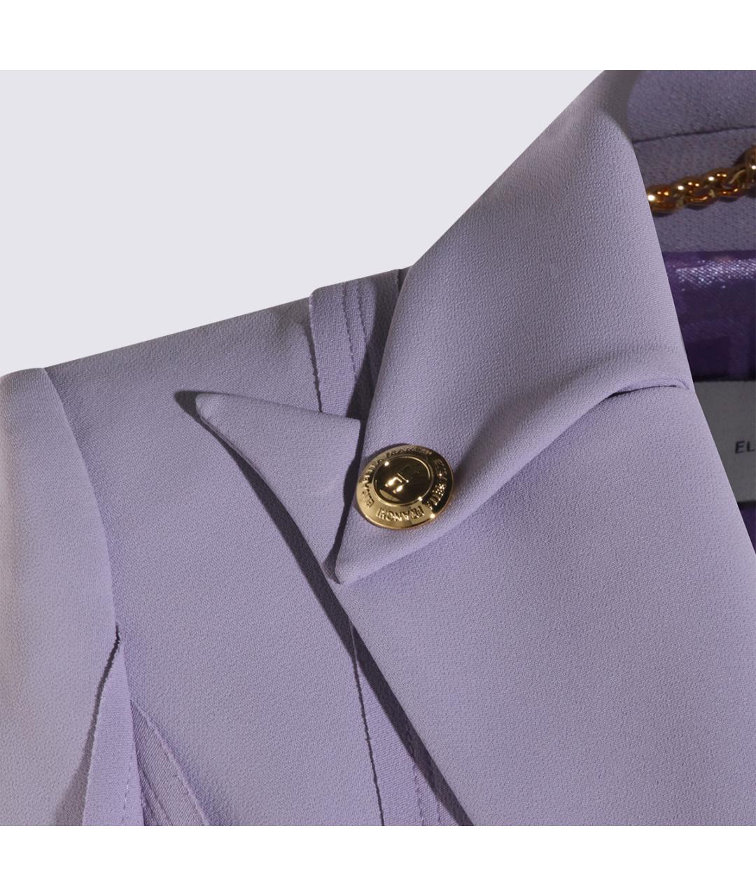 ELISABETTA FRANCHI Фиолетовый жакет/пиджак, фото 3