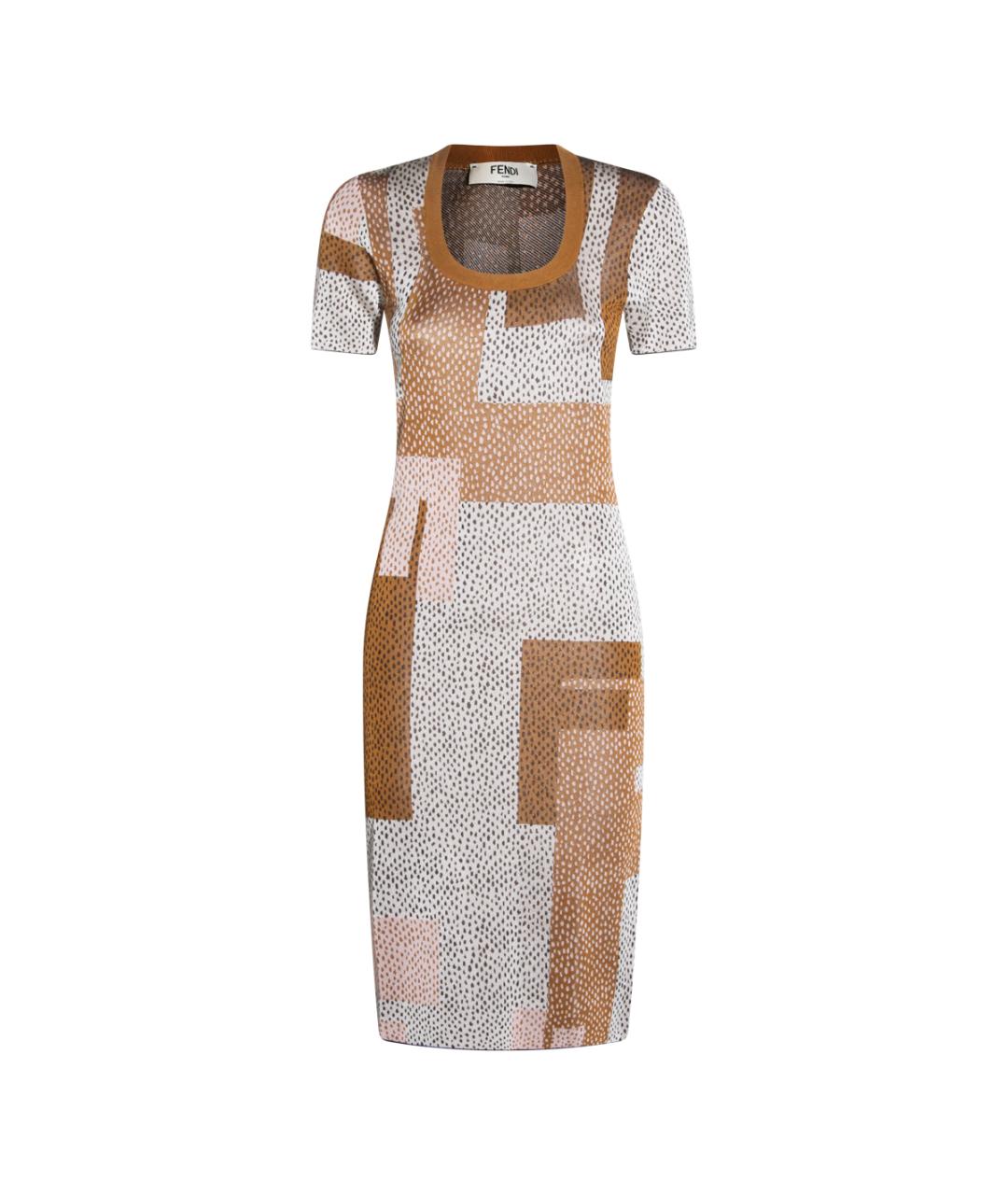FENDI Мульти вискозное повседневное платье, фото 1