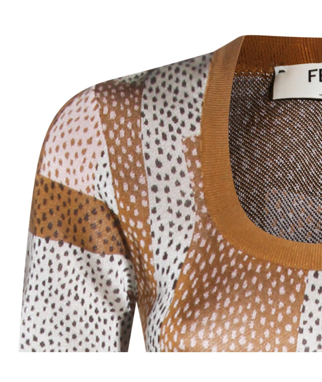 FENDI Мульти вискозное повседневное платье, фото 4