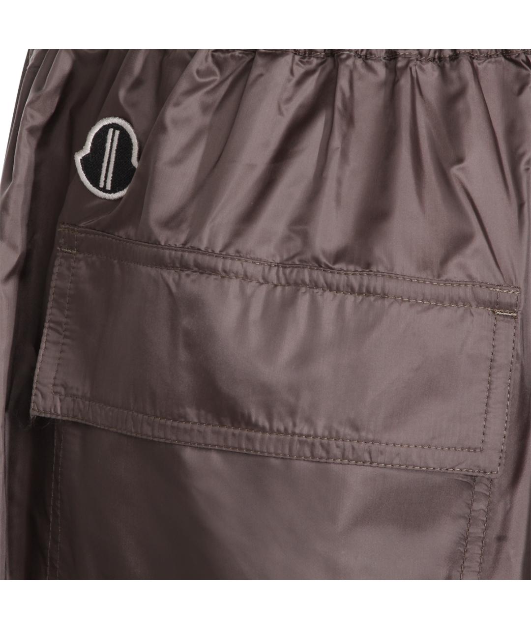 MONCLER Серые полиэстеровые шорты, фото 4