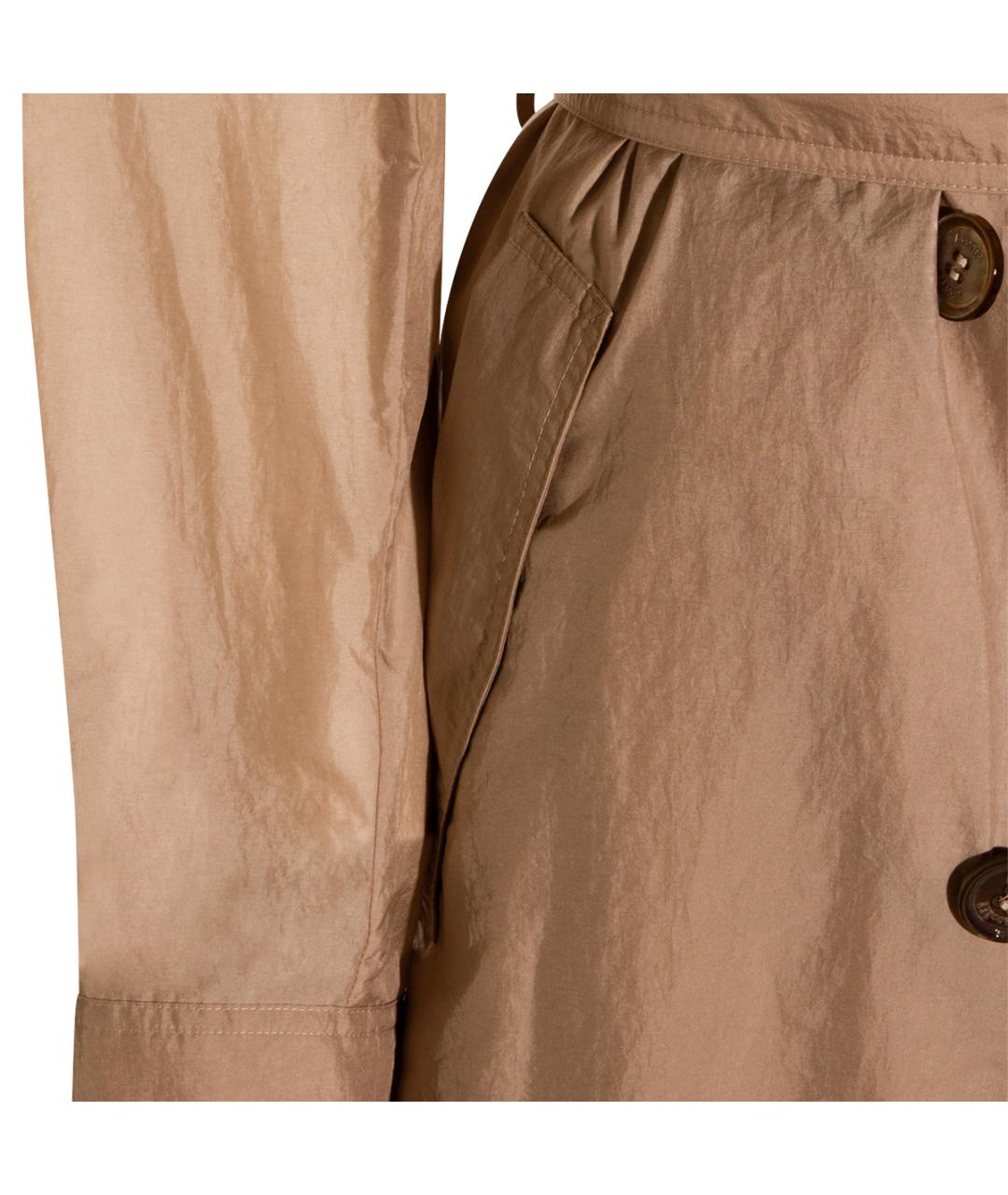 MOORER Бежевый полиэстеровый тренч/плащ, фото 3