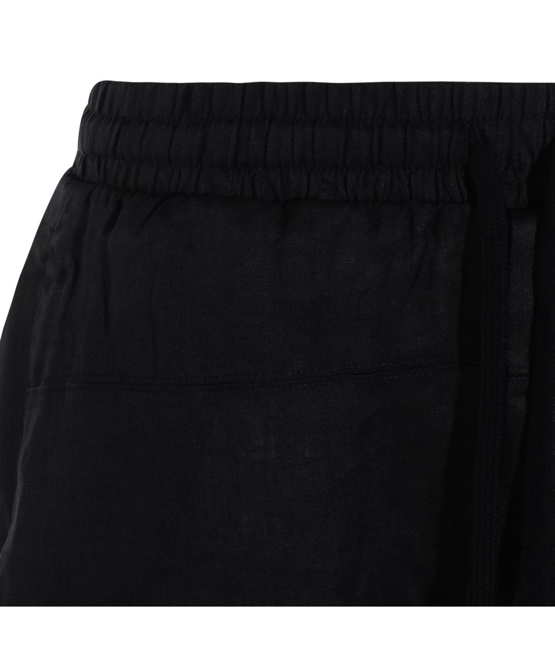 THOM KROM Черные льняные шорты, фото 3