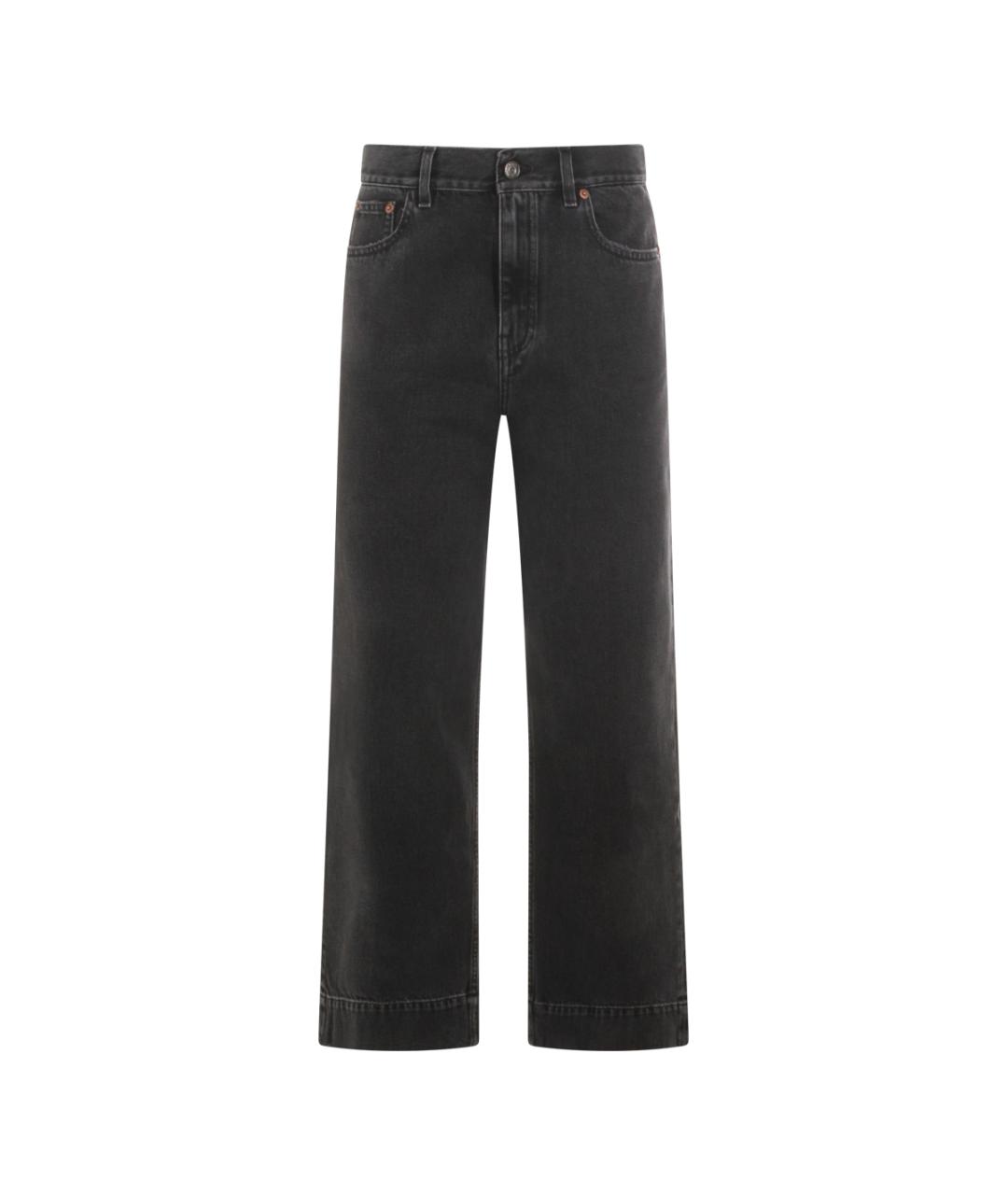 CHLOE Черные хлопковые прямые джинсы, фото 1