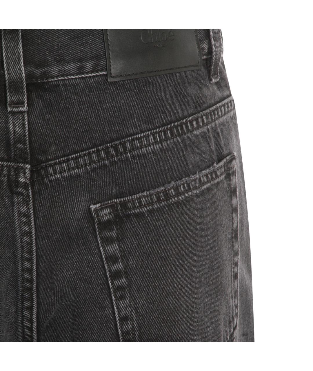 CHLOE Черные хлопковые прямые джинсы, фото 4