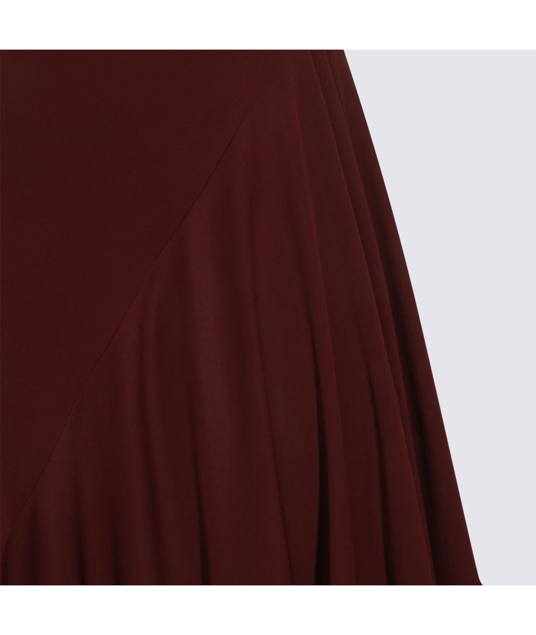 ALAIA Бордовое вискозное коктейльное платье, фото 3