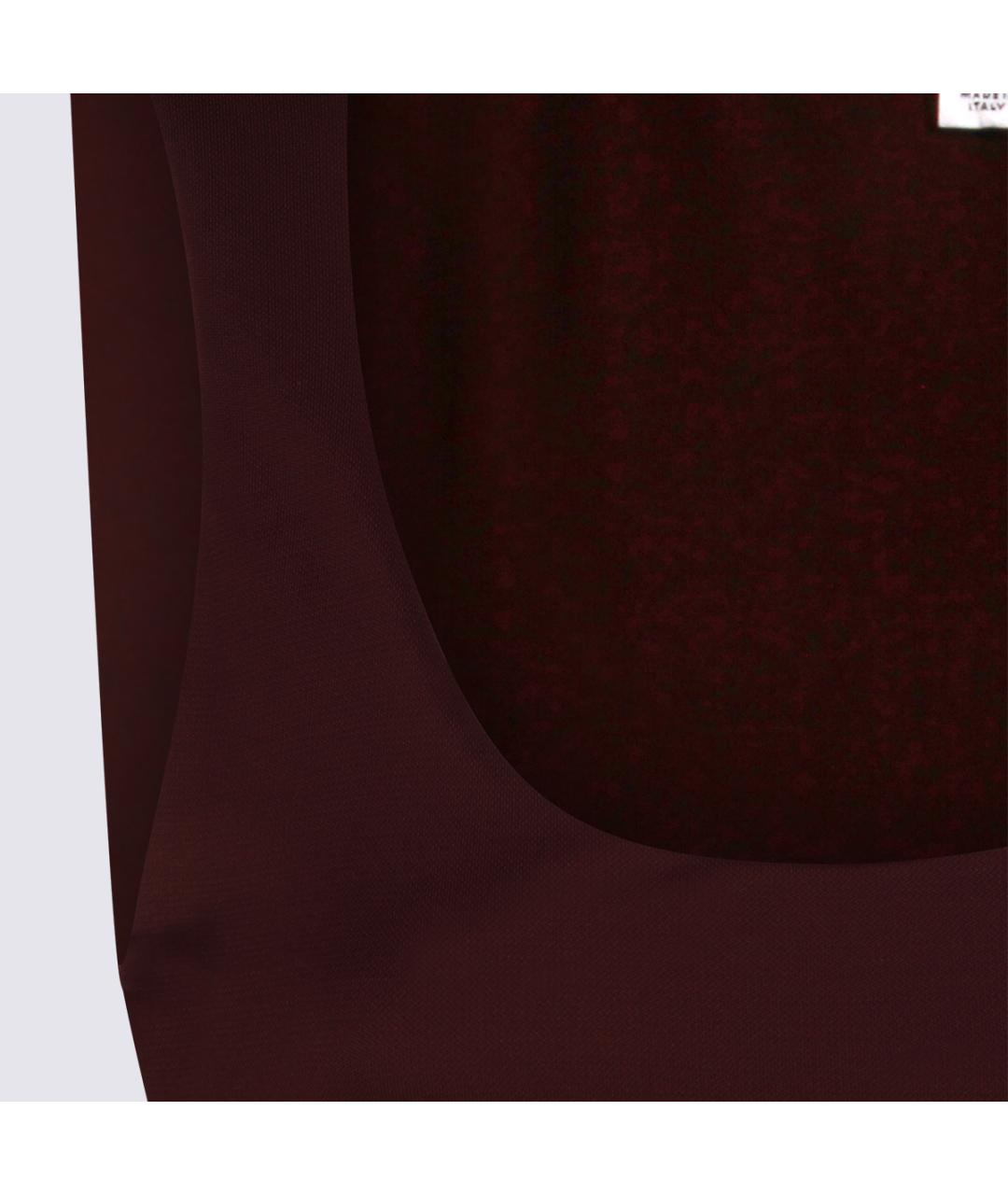 ALAIA Бордовое вискозное коктейльное платье, фото 4