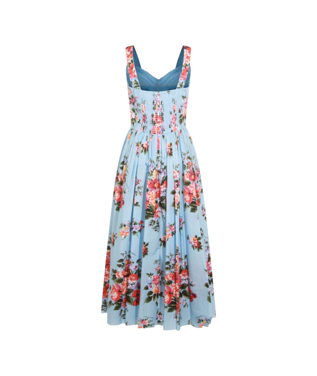 DOLCE&GABBANA Голубое хлопковое повседневное платье, фото 2