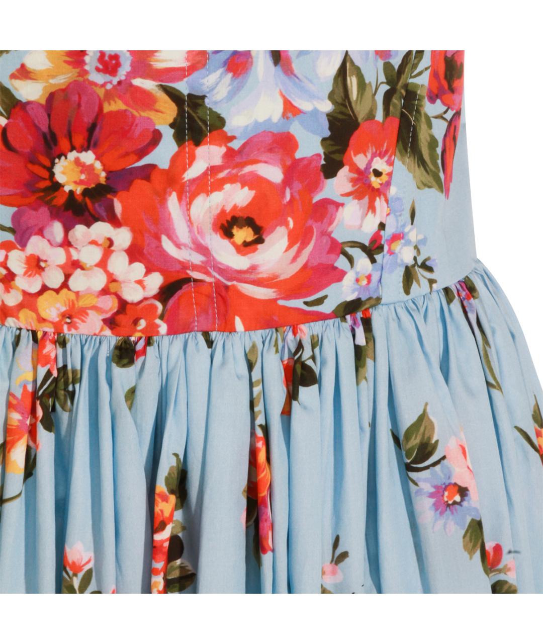 DOLCE&GABBANA Голубое хлопковое повседневное платье, фото 4