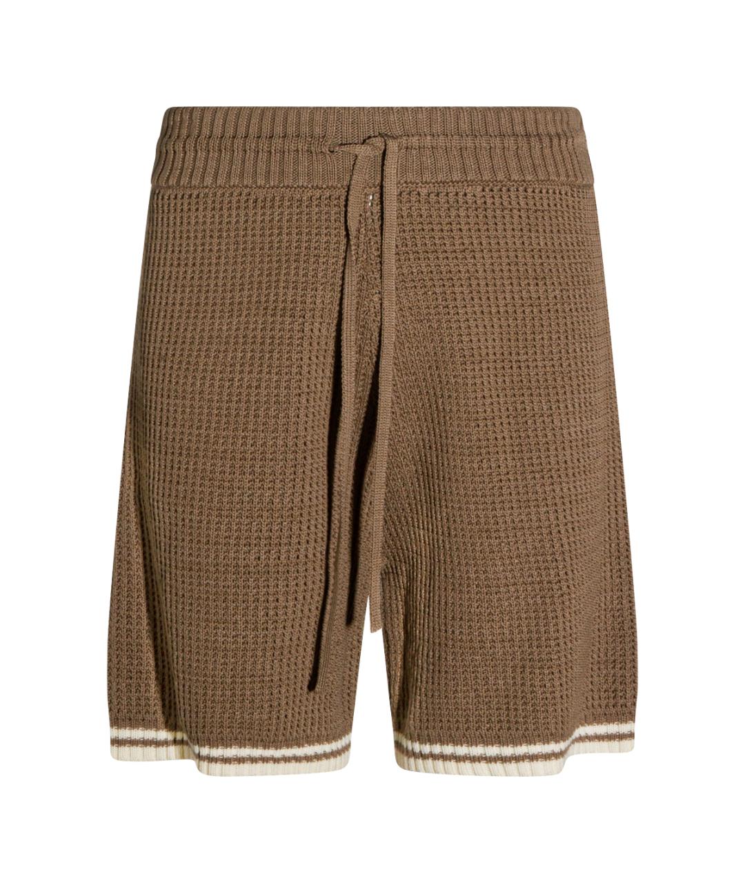 GOLDEN GOOSE DELUXE BRAND Коричневые хлопковые шорты, фото 1