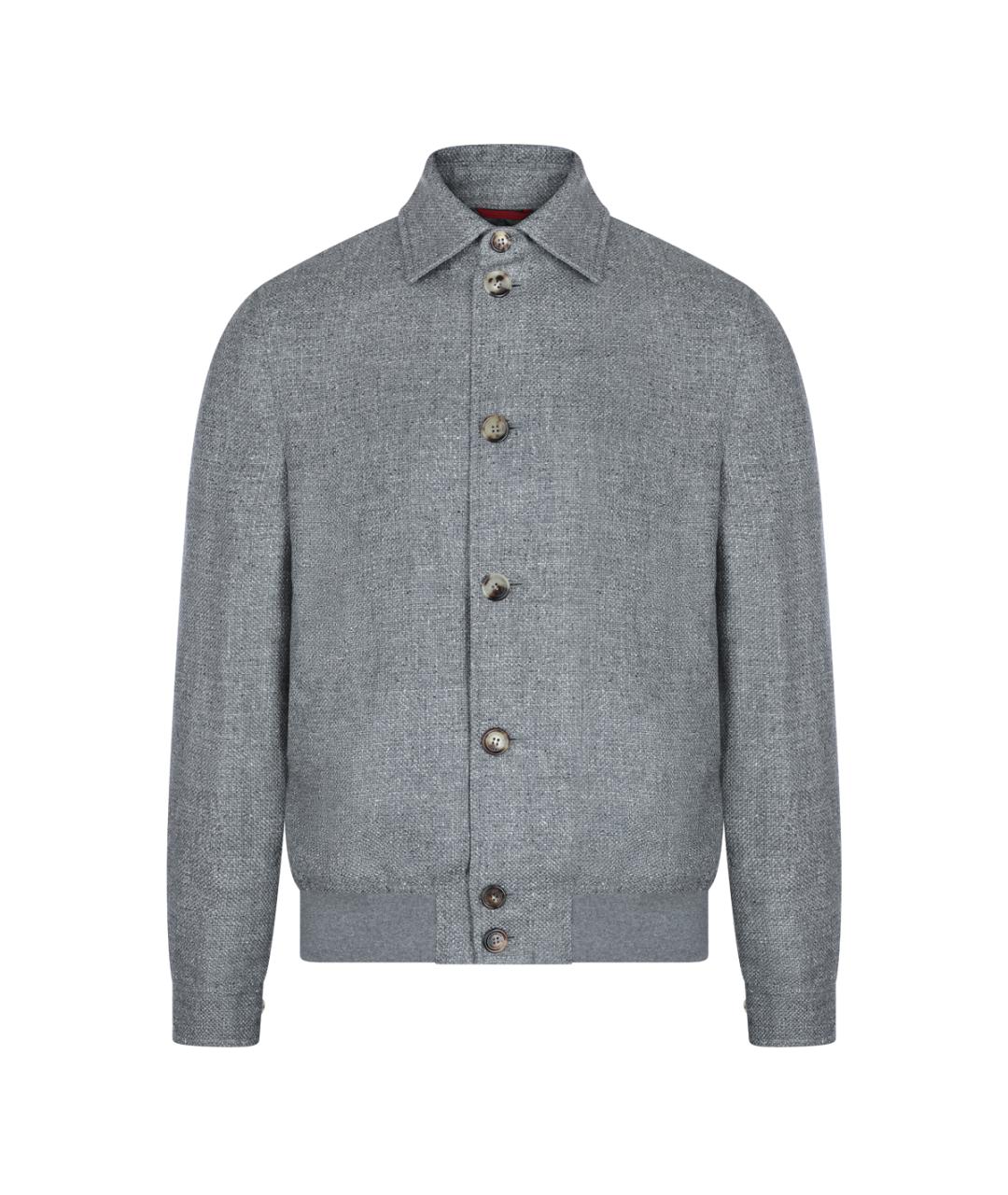 BRUNELLO CUCINELLI Серая льняная куртка, фото 1