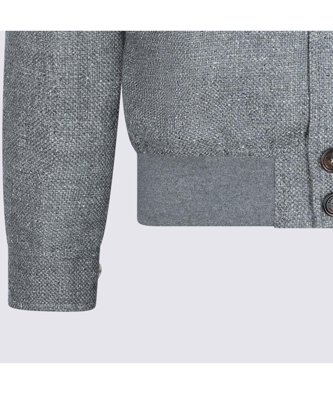 BRUNELLO CUCINELLI Серая льняная куртка, фото 5