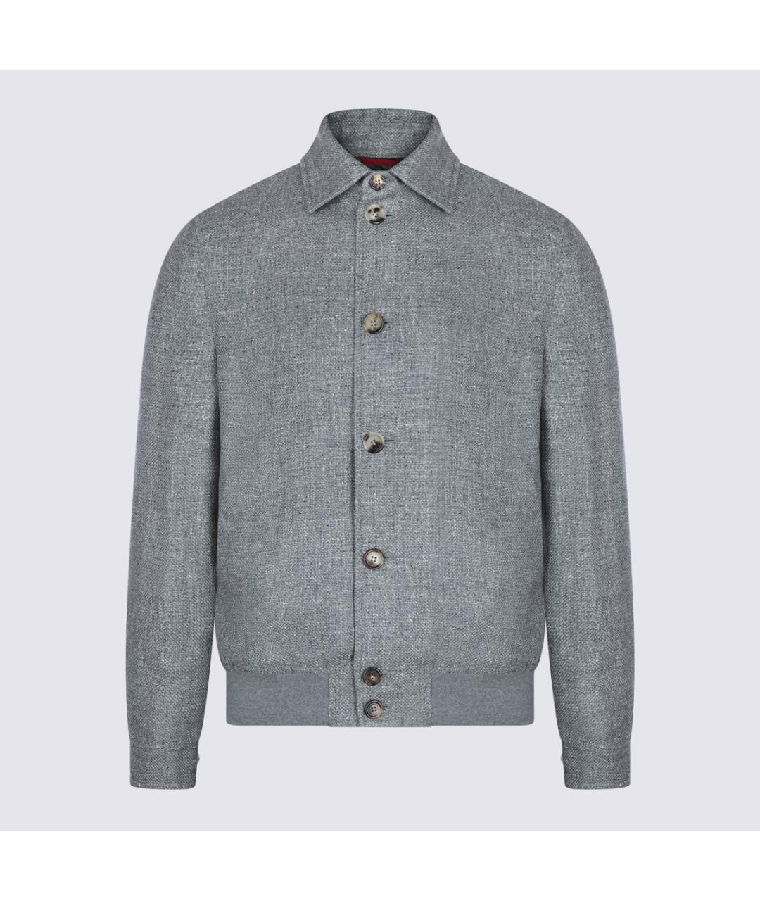 BRUNELLO CUCINELLI Серая льняная куртка, фото 2