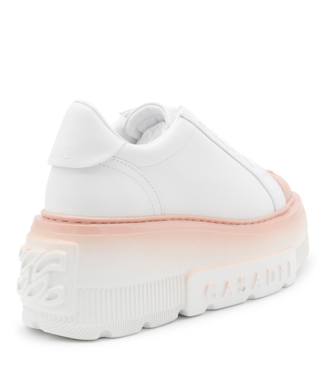 CASADEI Белые кожаные кроссовки, фото 3