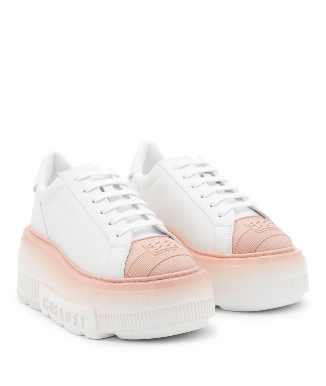 CASADEI Белые кожаные кроссовки, фото 2