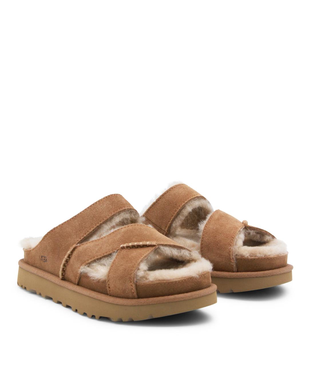 UGG AUSTRALIA Коричневые замшевые сандалии, фото 2