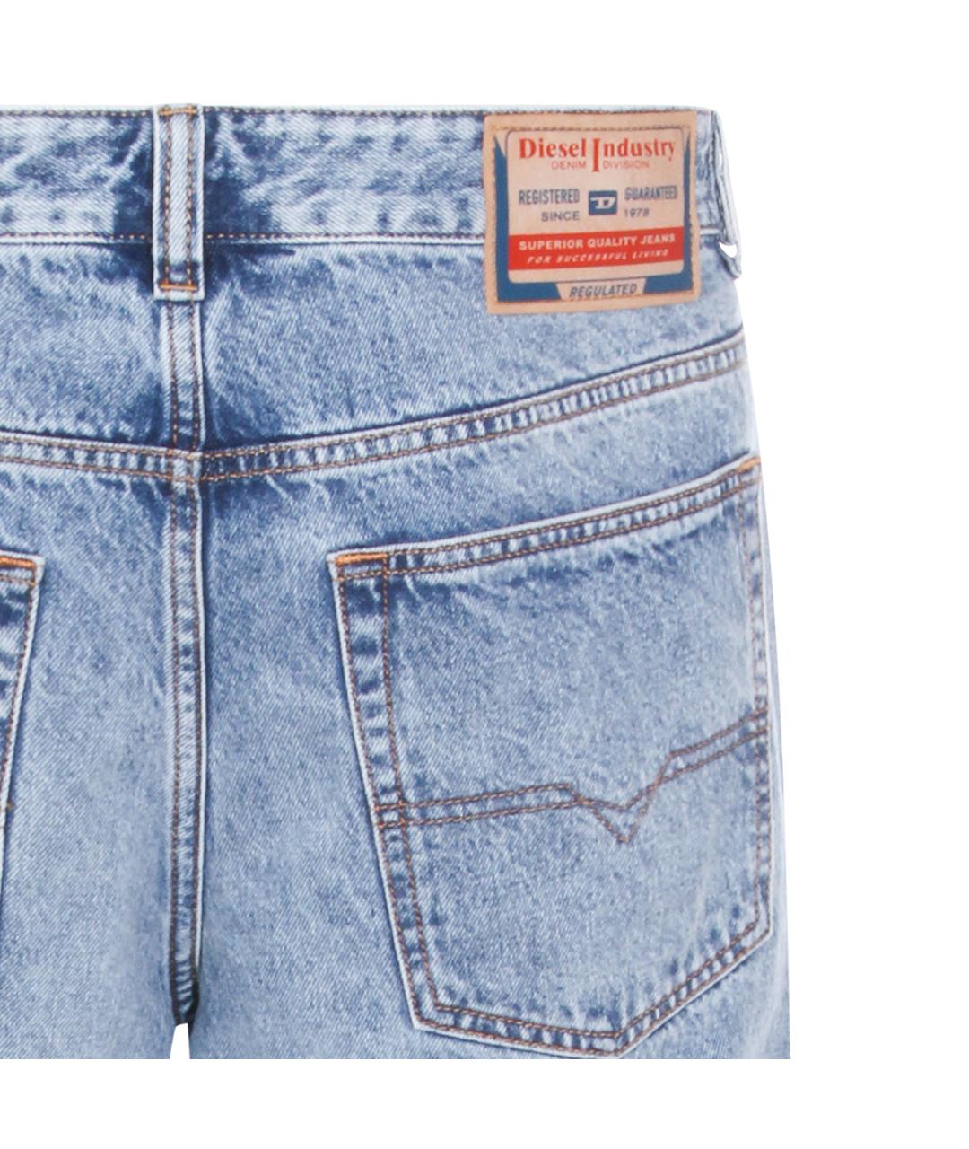 DIESEL Синие хлопковые прямые джинсы, фото 4