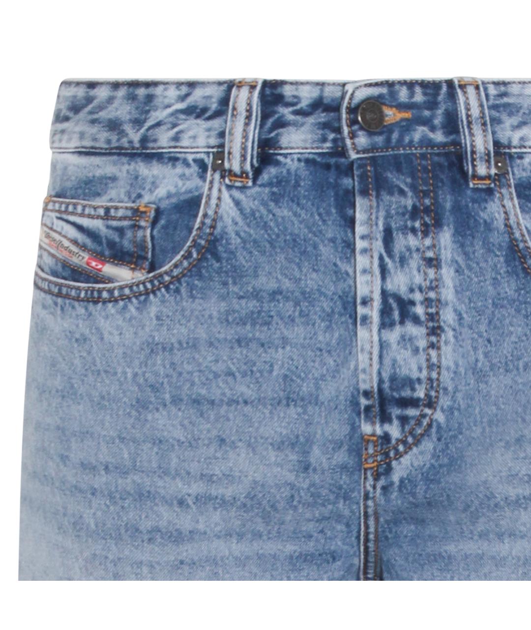 DIESEL Синие хлопковые прямые джинсы, фото 3