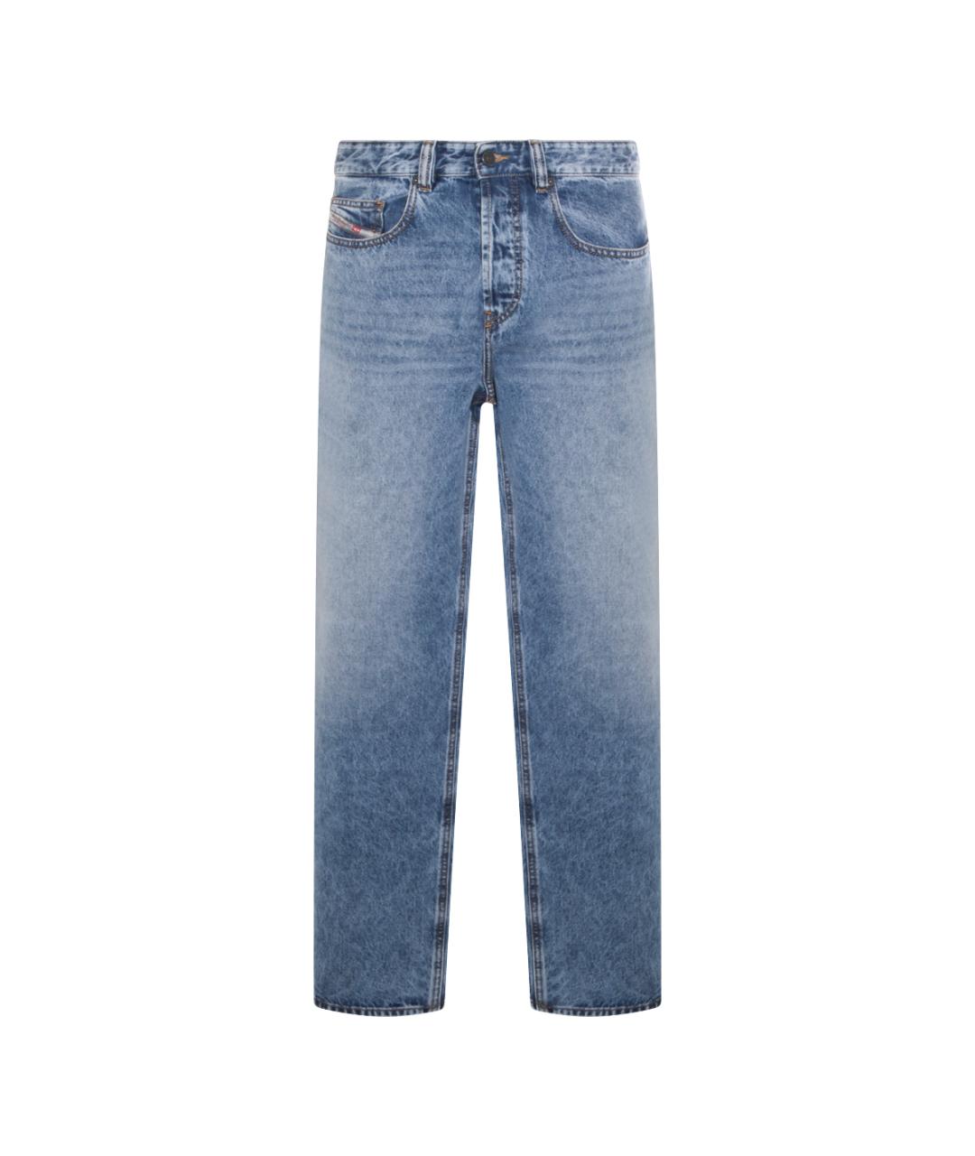 DIESEL Синие хлопковые прямые джинсы, фото 1