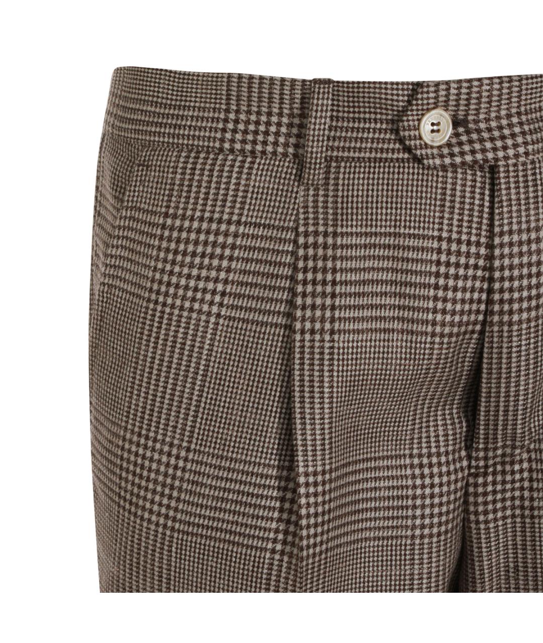 BRUNELLO CUCINELLI Мульти шерстяные повседневные брюки, фото 3