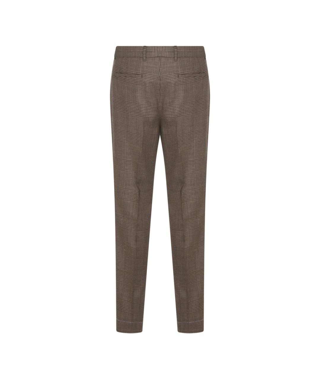 BRUNELLO CUCINELLI Мульти шерстяные повседневные брюки, фото 2