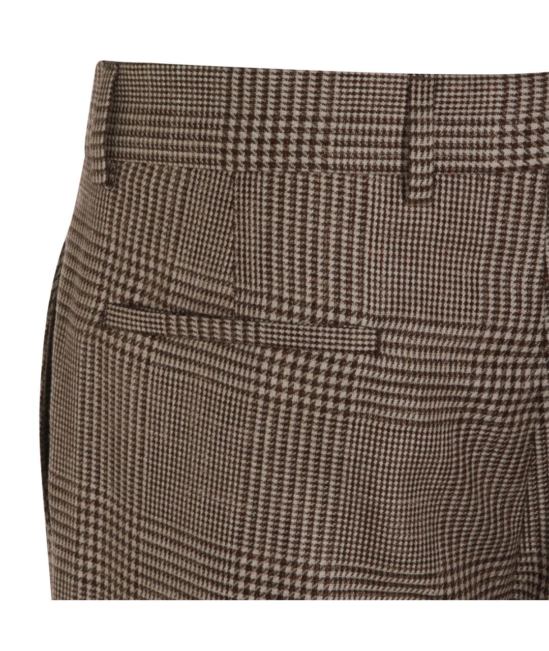 BRUNELLO CUCINELLI Мульти шерстяные повседневные брюки, фото 4