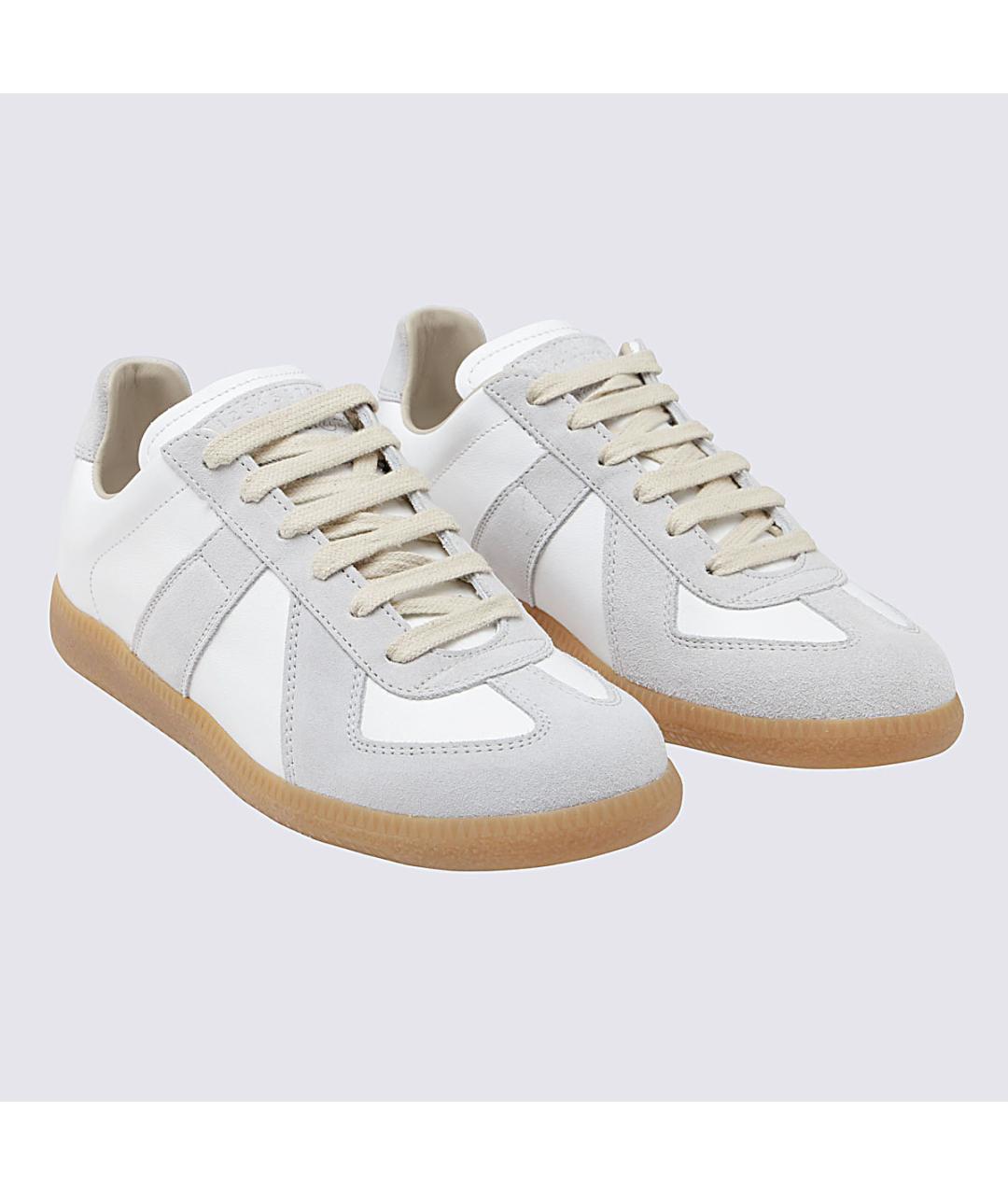 MAISON MARGIELA Белые кожаные кеды, фото 5