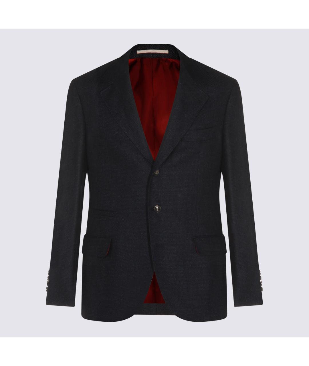 BRUNELLO CUCINELLI Темно-синий классический костюм, фото 2