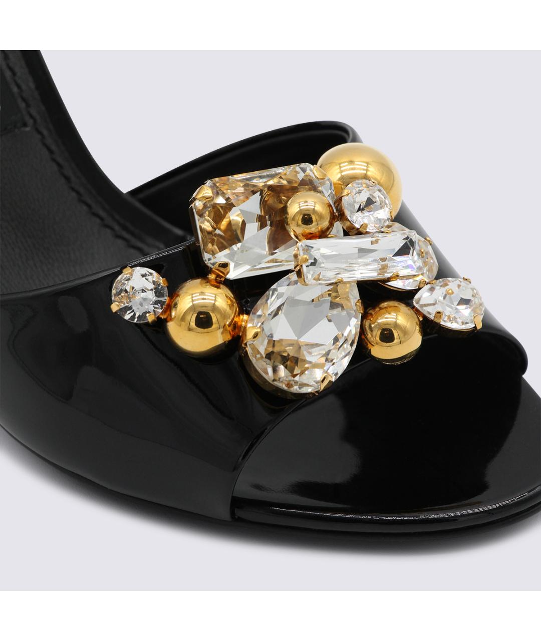 DOLCE&GABBANA Черные мюли из лакированной кожи, фото 5