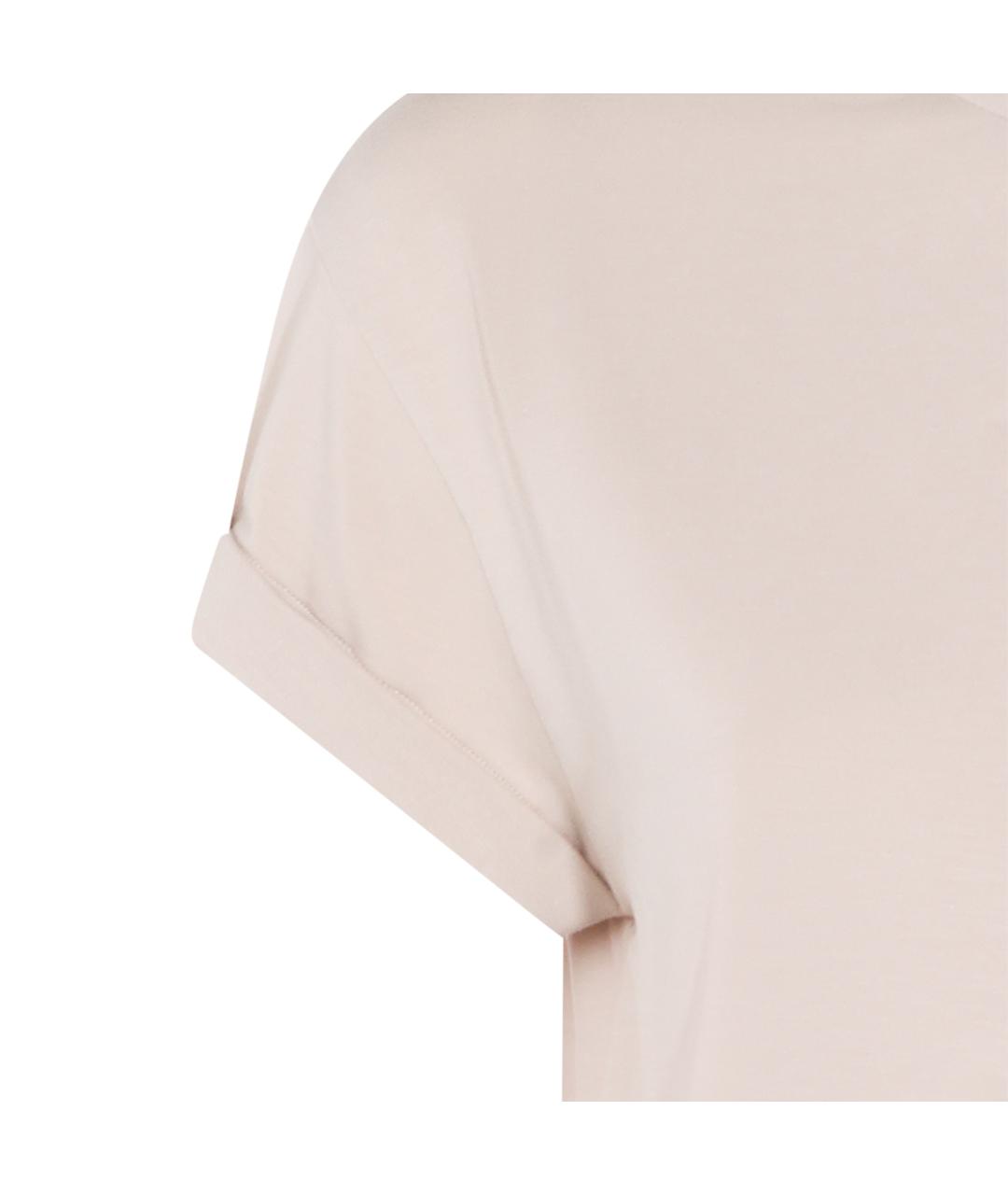BRUNELLO CUCINELLI Бежевая хлопко-эластановая футболка, фото 3