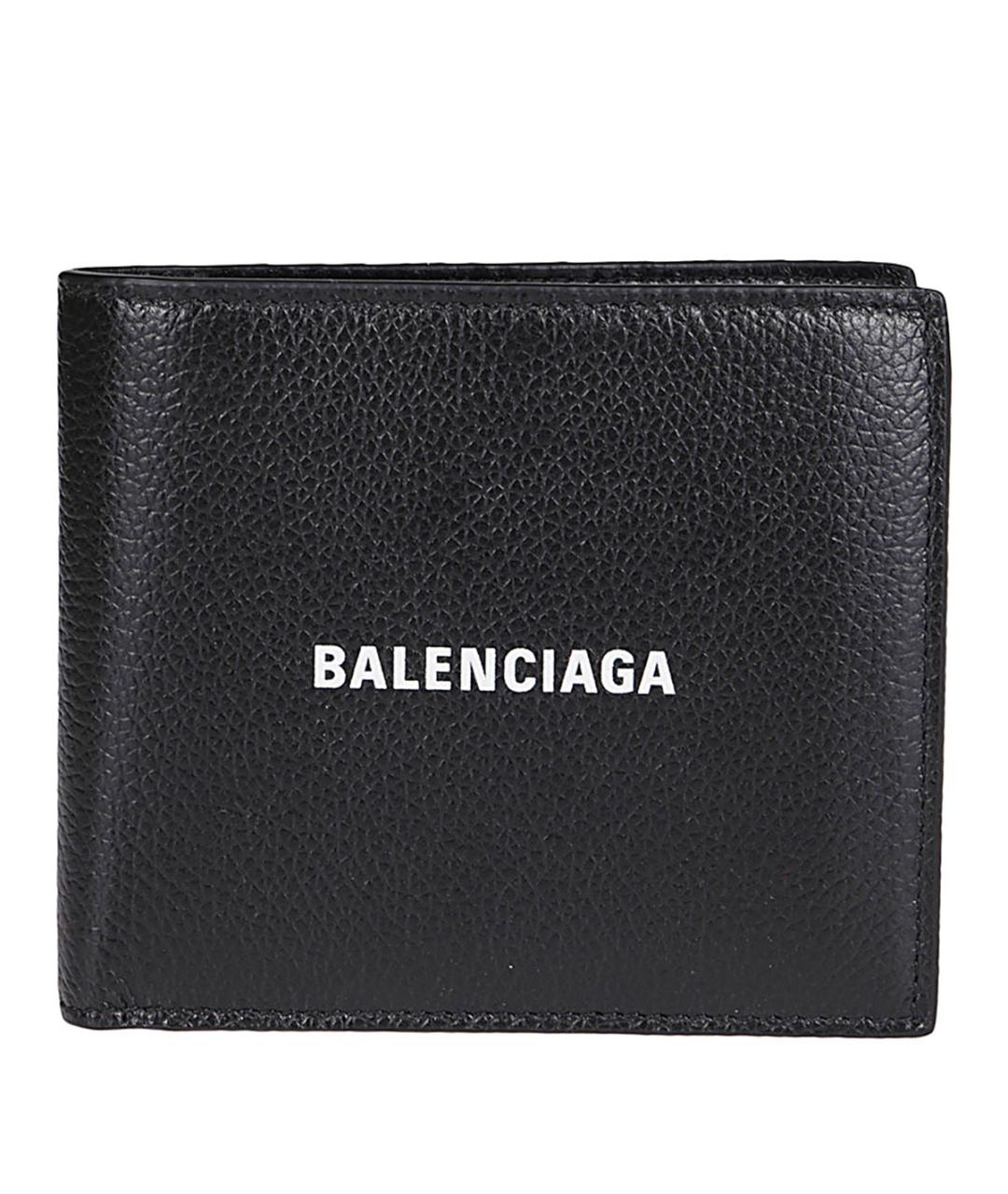 BALENCIAGA Черный кожаный кошелек, фото 1