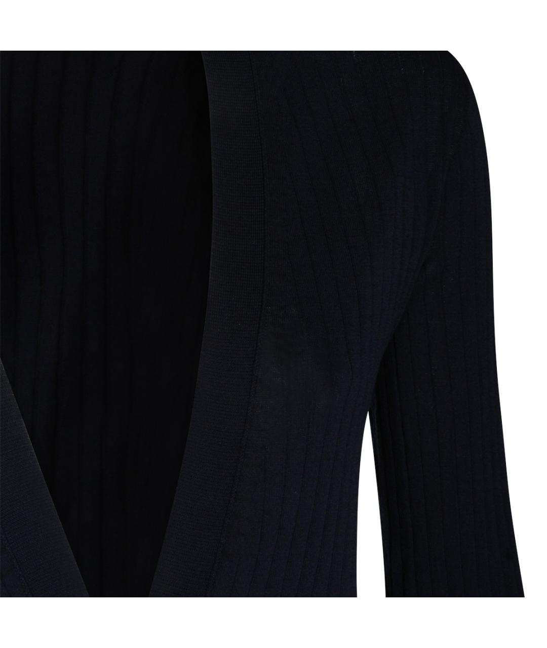 MALO Темно-синий хлопковый кардиган, фото 4