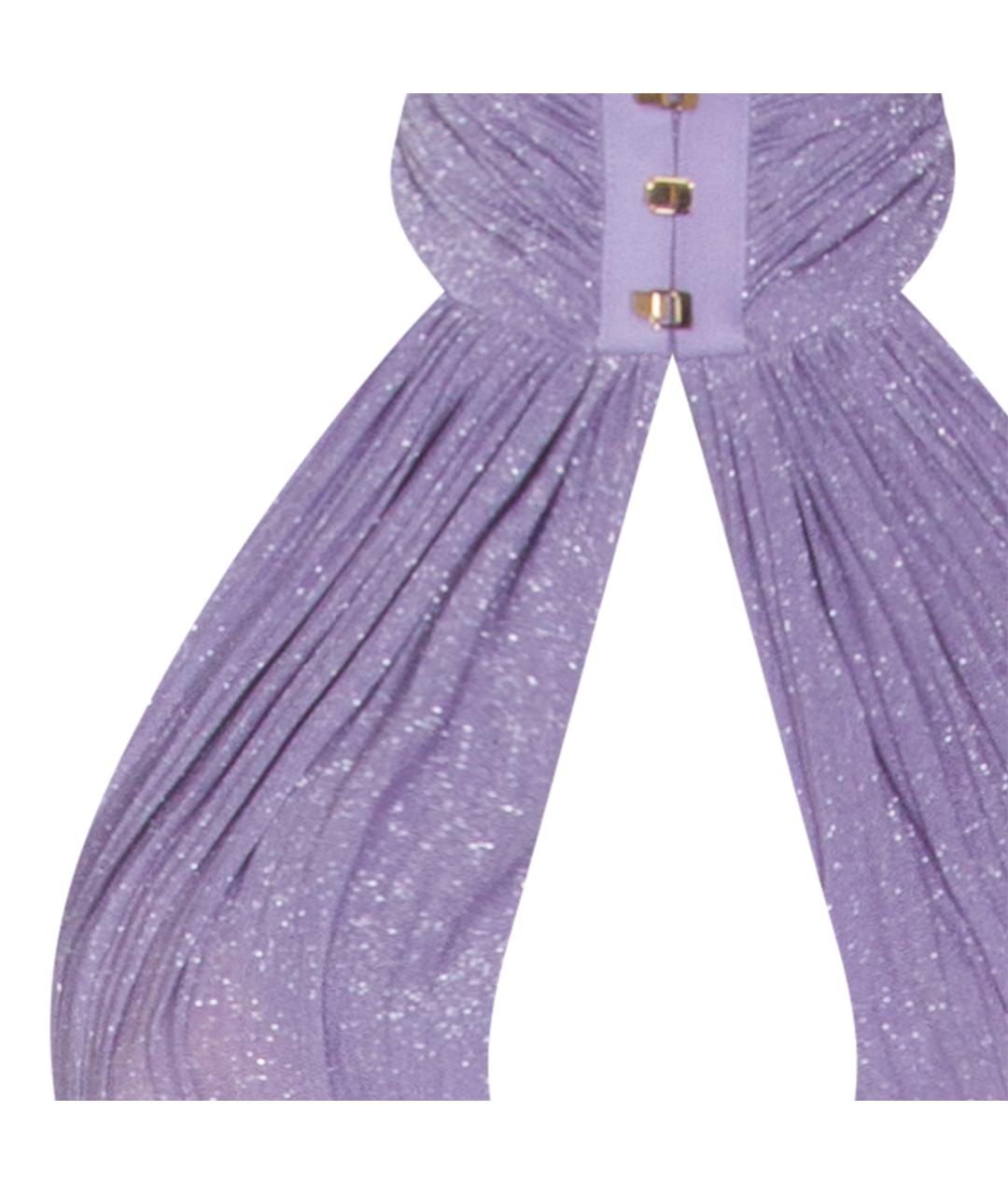 ELISABETTA FRANCHI Фиолетовое вискозное вечернее платье, фото 3