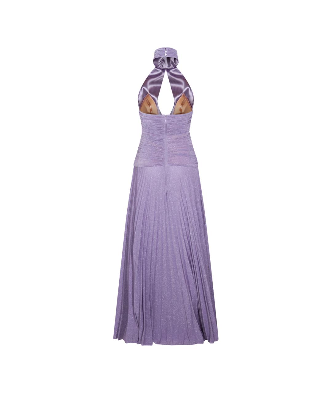 ELISABETTA FRANCHI Фиолетовое вискозное вечернее платье, фото 2