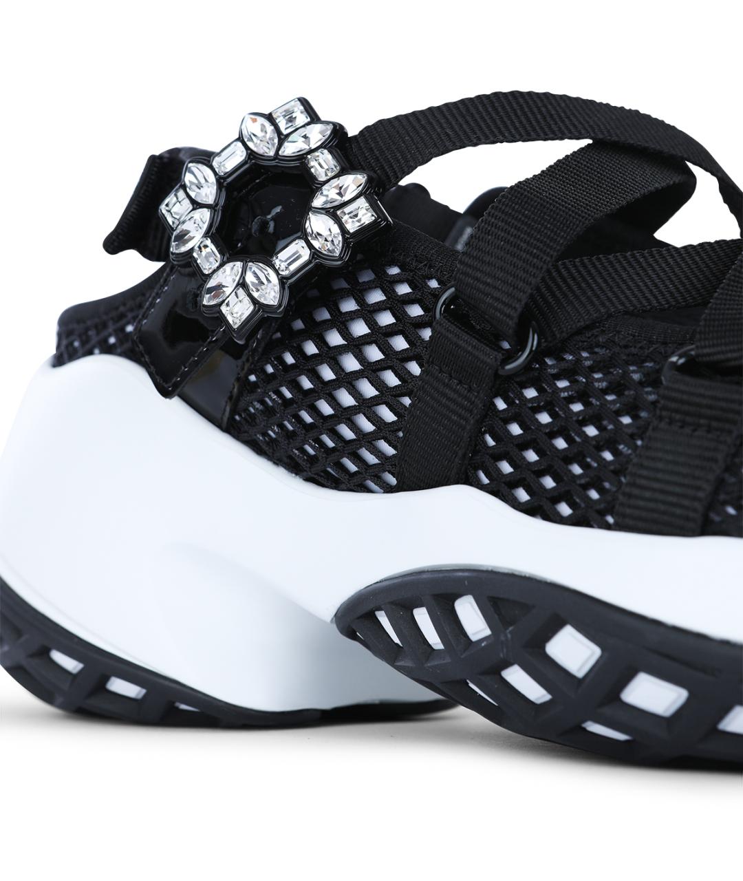 ROGER VIVIER Черные текстильные кроссовки, фото 4