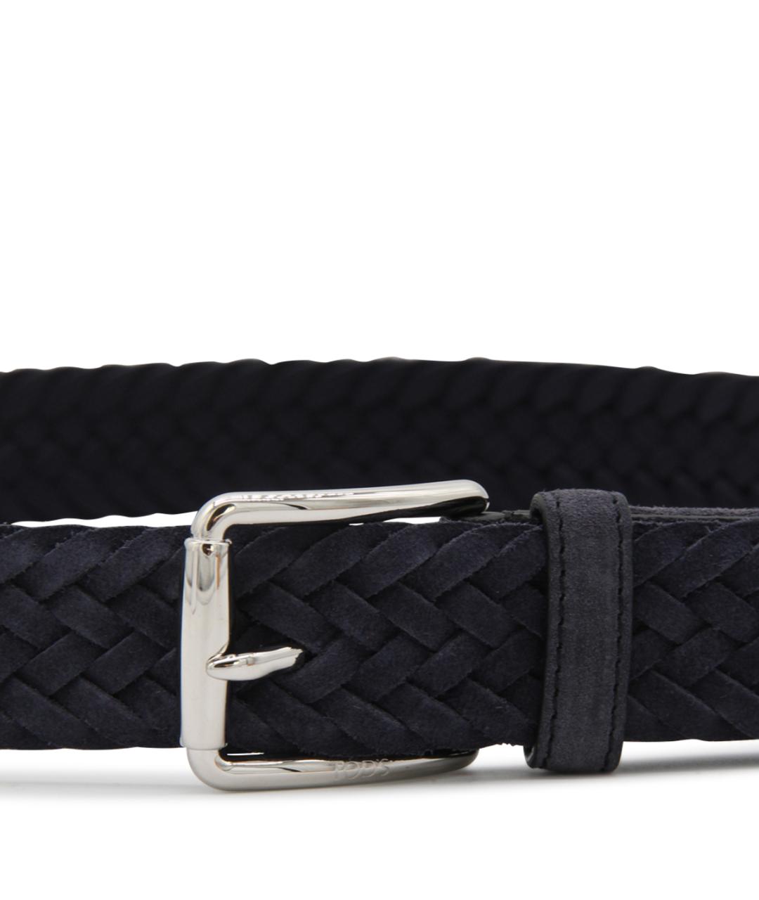 TOD'S Темно-синий кожаный ремень, фото 2