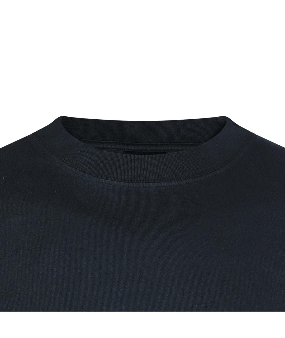 BALENCIAGA Синяя хлопковая футболка, фото 5