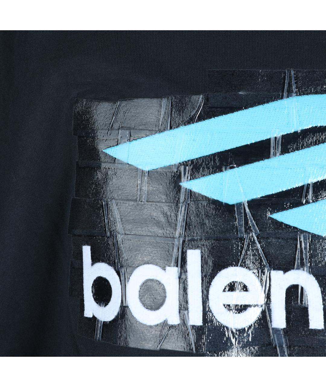 BALENCIAGA Синяя хлопковая футболка, фото 4