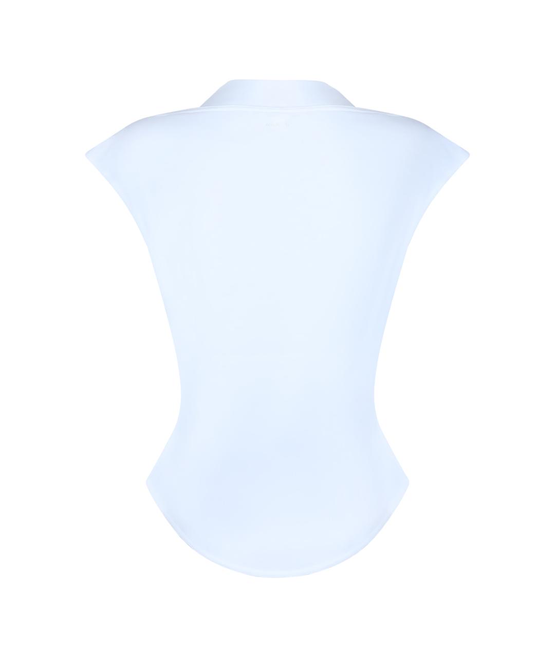 ALAIA Белая хлопко-эластановая футболка, фото 2