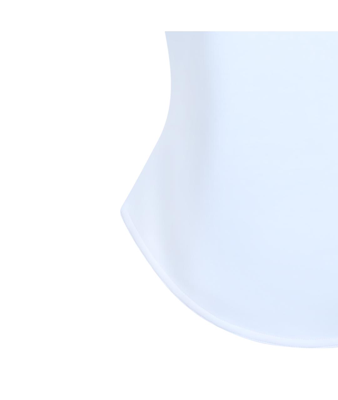 ALAIA Белая хлопко-эластановая футболка, фото 4