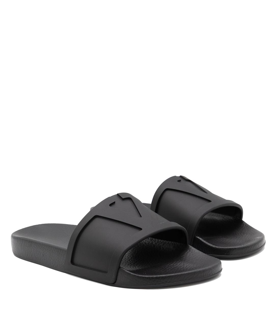 VALENTINO Черные кожаные сандалии, фото 2