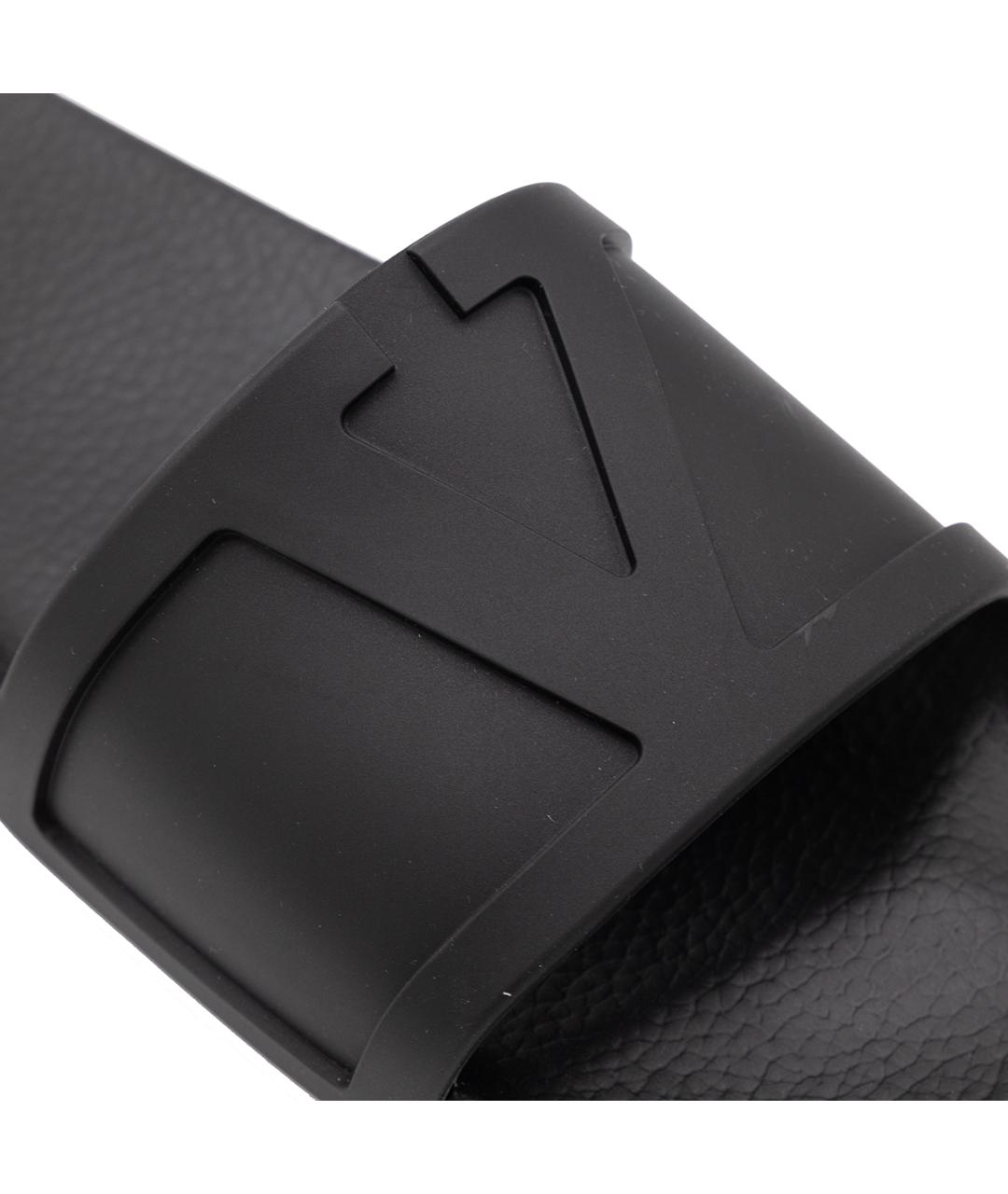 VALENTINO Черные кожаные сандалии, фото 4