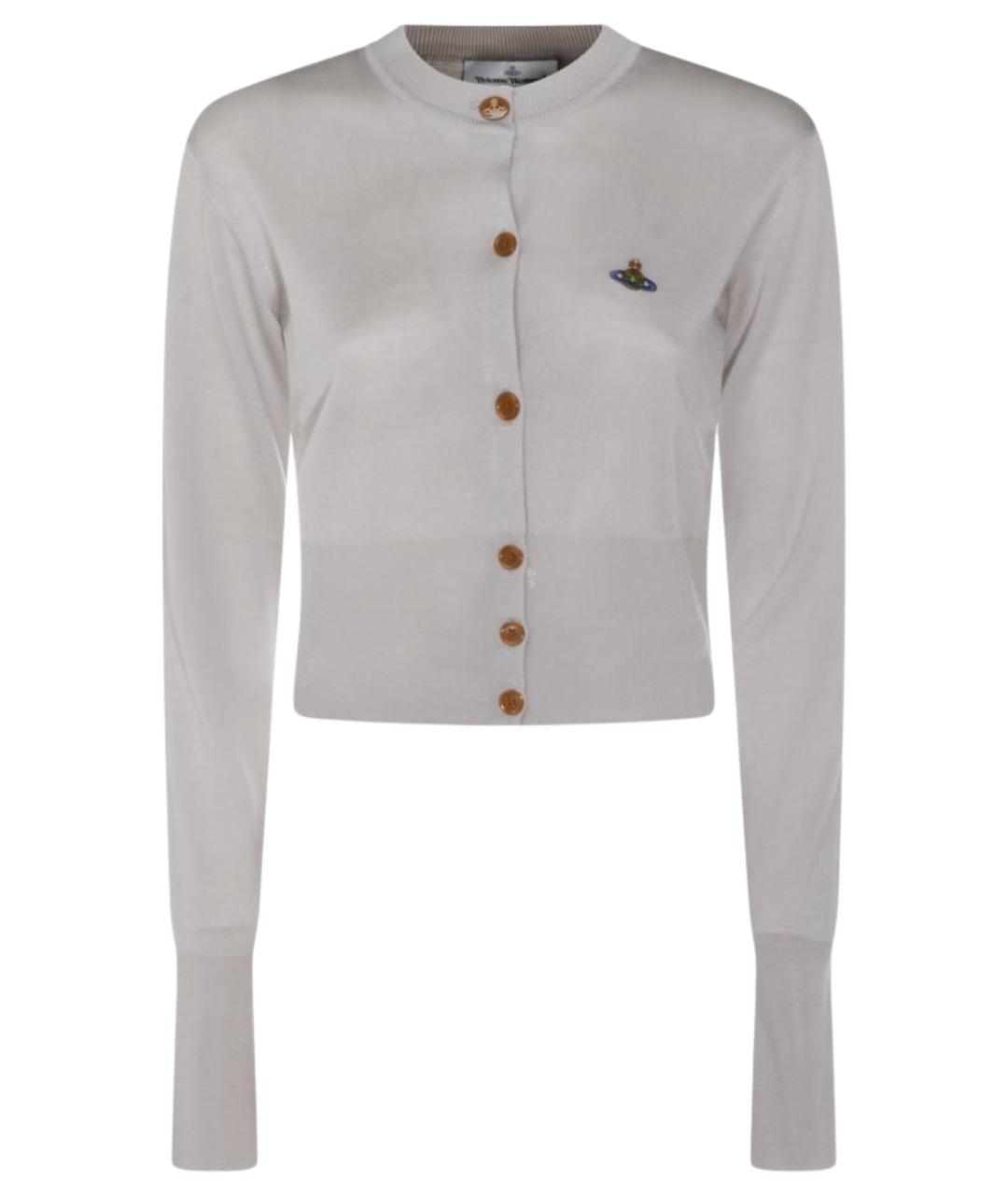 VIVIENNE WESTWOOD Серый шерстяной кардиган, фото 1