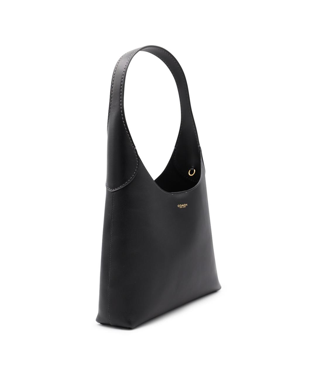 COACH Черная кожаная сумка через плечо, фото 2