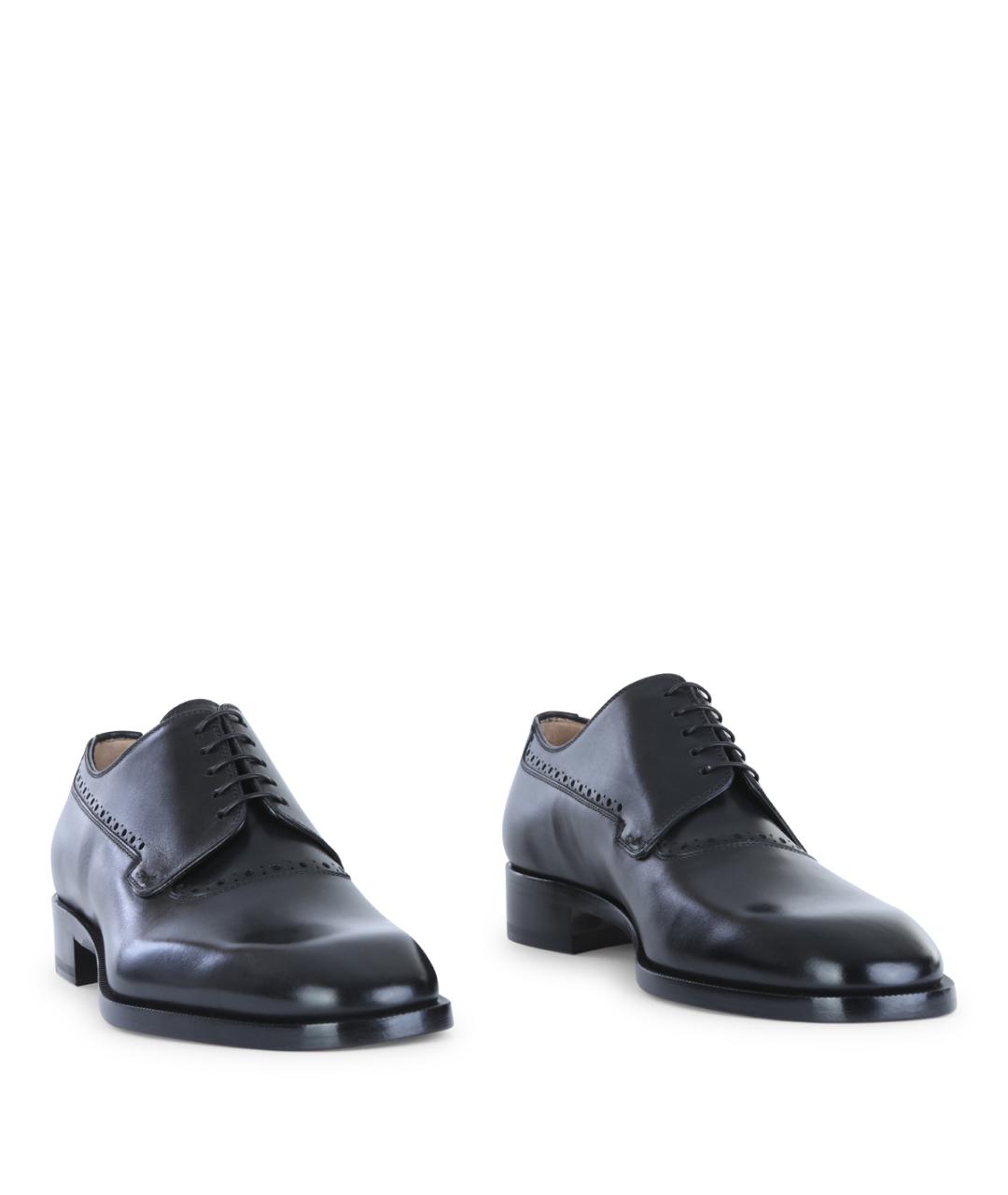 CHRISTIAN LOUBOUTIN Черные кожаные туфли, фото 2